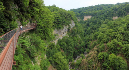 Georgia. 06.15. 2017 year. The magnificent canyon Okace. In the spring.のeditorial素材