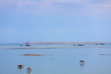02.16.2020 year. Azerbaijan. Beautiful Bull Island.のeditorial素材