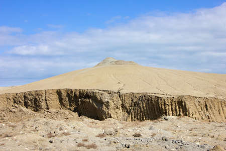A beautiful large mud volcano. Alat. Azerbaijan.の写真素材