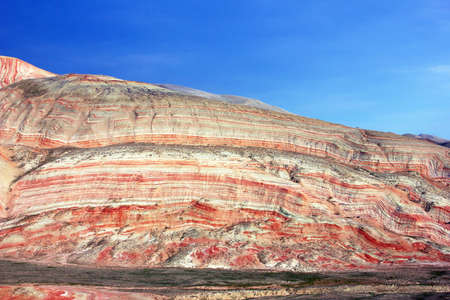 beautiful clay mountains. Khizi region. Azerbaijan.の写真素材