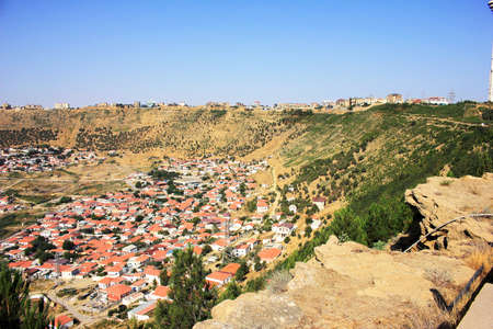 Twentieth section. Baku. Azerbaijan. 05.16.2017 Panorama of the former oil fields. 74th and 20th sections.のeditorial素材