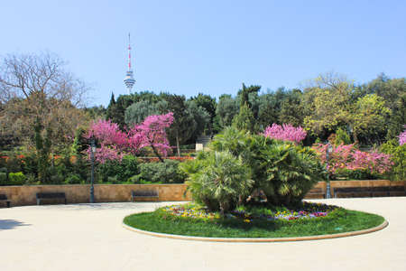 Beautiful mountain park of Baku city. Azerbaijan.の写真素材