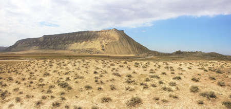 A beautiful mountain near the town of Sangachaly. Azerbaijan.の写真素材