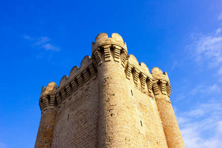 A beautiful quadrangular fortress in Mardakan. Azerbaijan.のeditorial素材