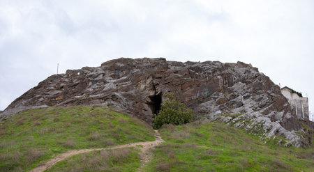 Baku. Azerbaijan. 11.29.2020 year. The historical cave of Stepan Razin.のeditorial素材
