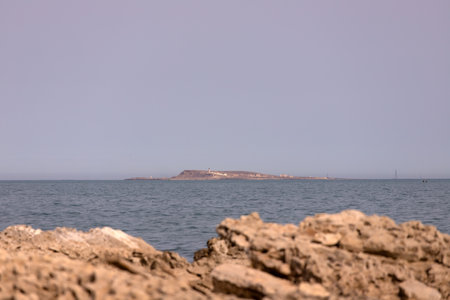 Beautiful mysterious island of Nargin in the Caspian Sea. Baku. Azerbaijan.の写真素材