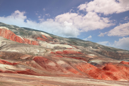 Beautiful mountains of different colors in Khizi. Khizi region. Azerbaijan.