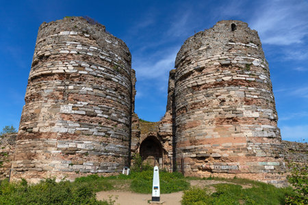Istanbul. Turkiye. 05.12.2025. Genoese fortress of the 14th century on a mountain in the city.のeditorial素材