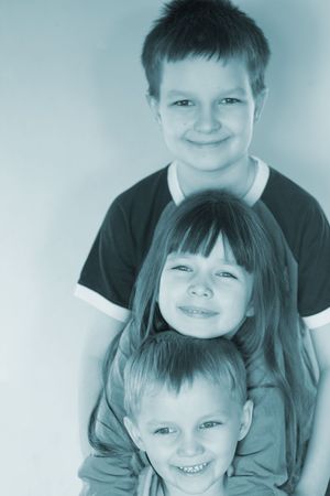 children at homeの写真素材