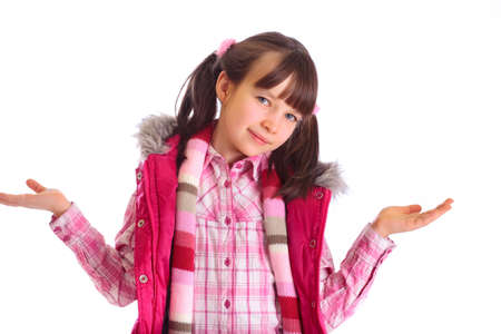 Happy girl with arms openの写真素材