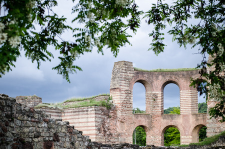 Trier Imperial Roman Baths, Kaiserthermen, Germany の写真素材
