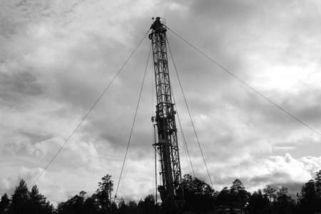 Oil industry on a background a green edgeの写真素材