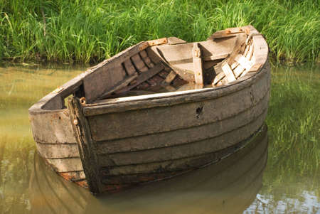 Wooden boatの写真素材