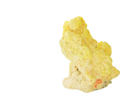 Splinter of porous pumice on a white background