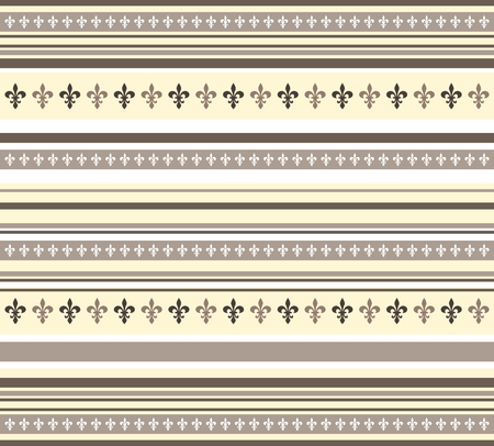 Fleur de lis pattern in yellow,white and brown - vectorのイラスト素材
