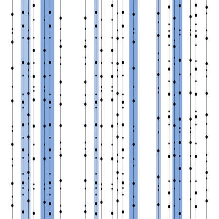 Seamless oval garland in blue, white and black spectrumのイラスト素材