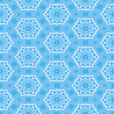 Beautiful seamless decorated pattern in blue color