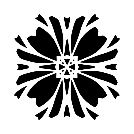 Decorative floral element isolated on white backgroundのイラスト素材