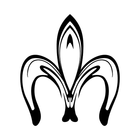 Abstract fleur de lis icon isolated on white backgroundのイラスト素材
