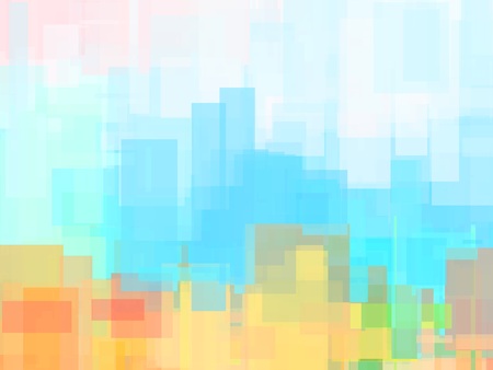 Abstract background or texture with geometric objects in soft pastel colors - purple, blue, orange...