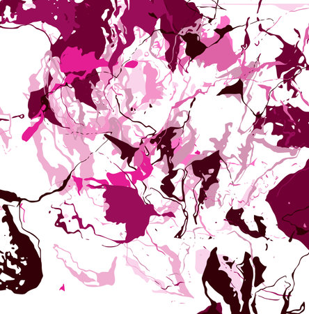 Viva magenta, dew and white marble pattern. Abstract background. Trendy color of year 2023 - Viva Magenta.のイラスト素材