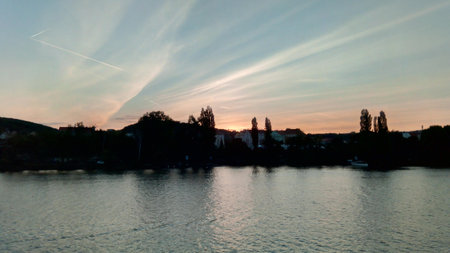 Sunset with skylines.の写真素材