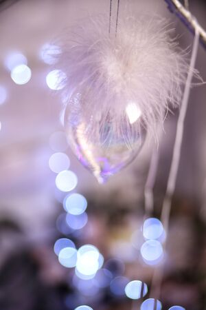 Christmas decorations with glass ballの写真素材