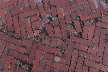 old cracked cobblestone red textureの写真素材