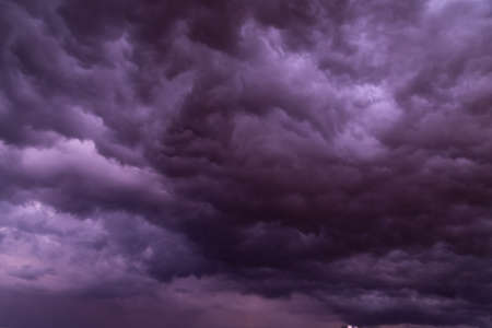 incredible stormy sky with purple clouds