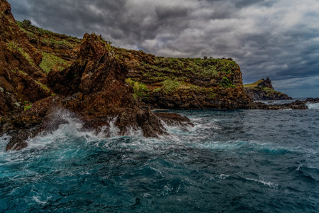 Coast Reis Magos of the island of Madeira , Portugalの写真素材