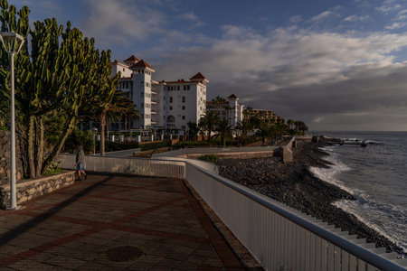 Sunrise over the Atlantic Ocean Coast Reis Magos of the island of Madeira , Portugalの写真素材