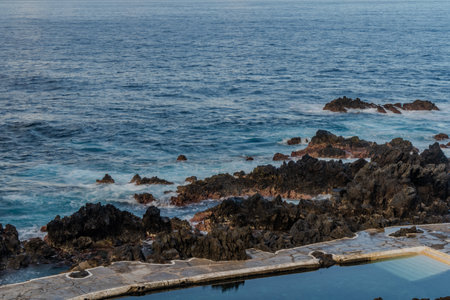 View of the Atlantic Ocean in Spainの写真素材