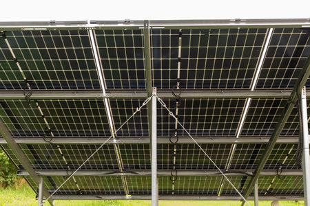Solar panel, photovoltaic, alternative electricity source - selective focus pointの写真素材