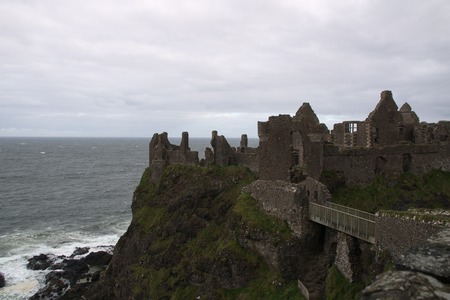 Dunluce Castle, Antrim, Northern Irelandの写真素材