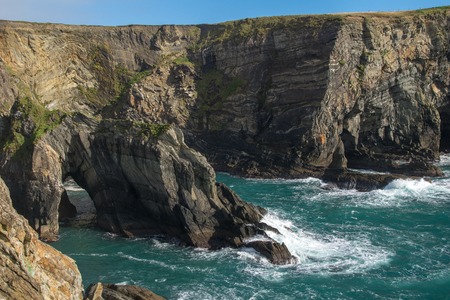 Dramatic landscape at Mizen Head on Atlantic coastの写真素材