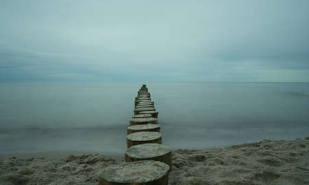 Groynes at the german baltic sea, time exposure