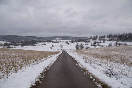 Landscape near the german city called Hallenbergの写真素材