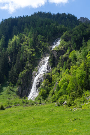 Landscape in the austrian valley called Habachtalの写真素材