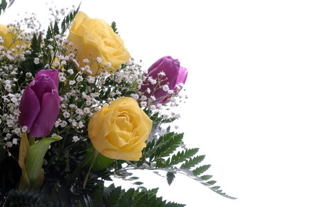 bouquet of flower on white areaの写真素材