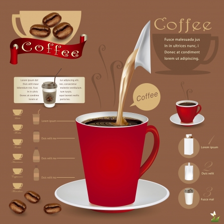 Coffee Infographic VECTOR ILLUSTRATIONのイラスト素材
