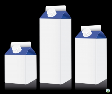 Blank milk or juice pack illustrationのイラスト素材