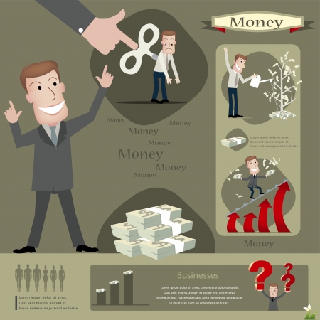 businessman infographics のイラスト素材