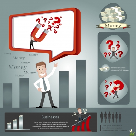 Business infographics illustrationのイラスト素材