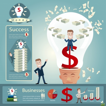 businessman infographicsのイラスト素材