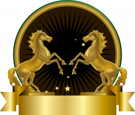 golden horse - Illustrationのイラスト素材