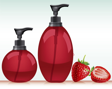 Gel, Foam Or Liquid Soap  Pump Bottle   Ready For Your Design  Product Packing Vector illustration のイラスト素材