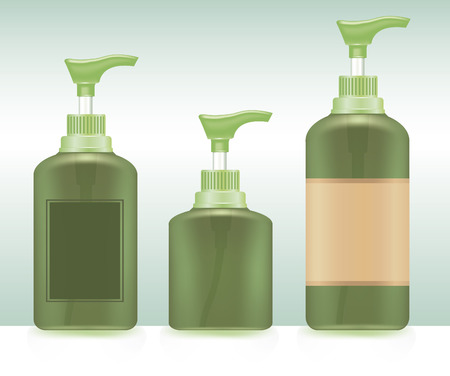 Blank packaging - bottles, cosmeticsのイラスト素材