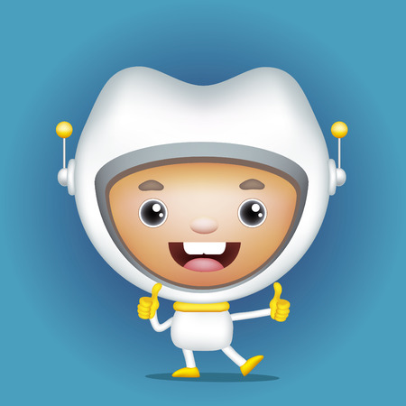 Cartoon Character Cute Robot.vectorのイラスト素材