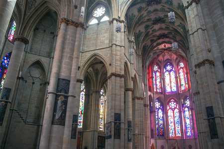Interior of cathedral in Trier, Germanyのeditorial素材