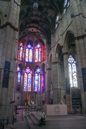 Interior of cathedral in Trier, Germanyのeditorial素材